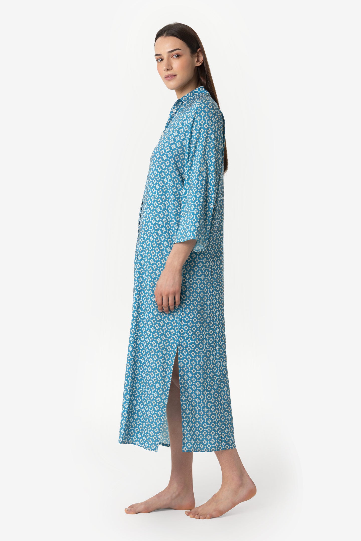 Viola | Chemisier Lungo - Botanic Ottanio - donna - Raggianti