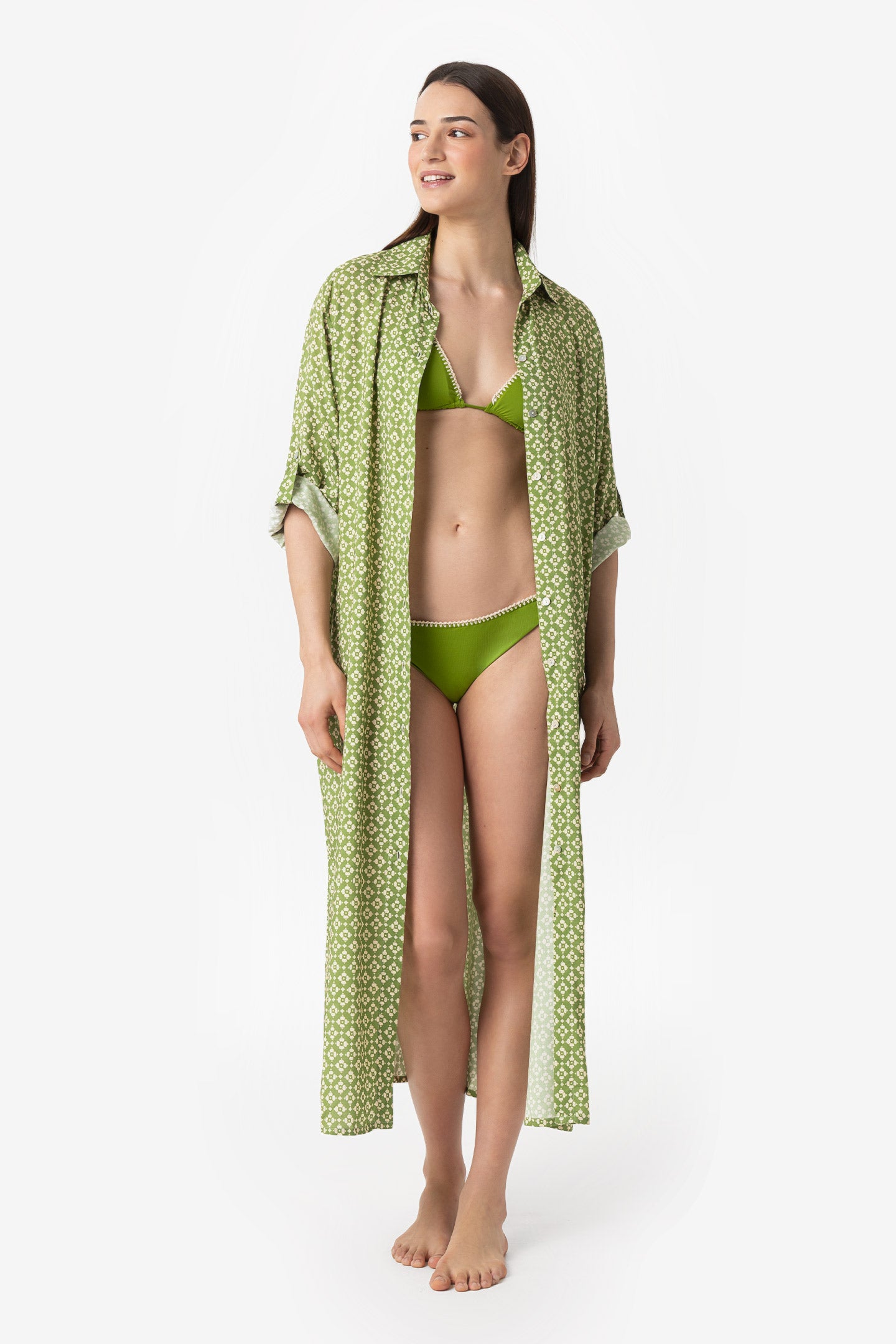 Viola | Chemisier Lungo - Botonic Verde - donna - Raggianti