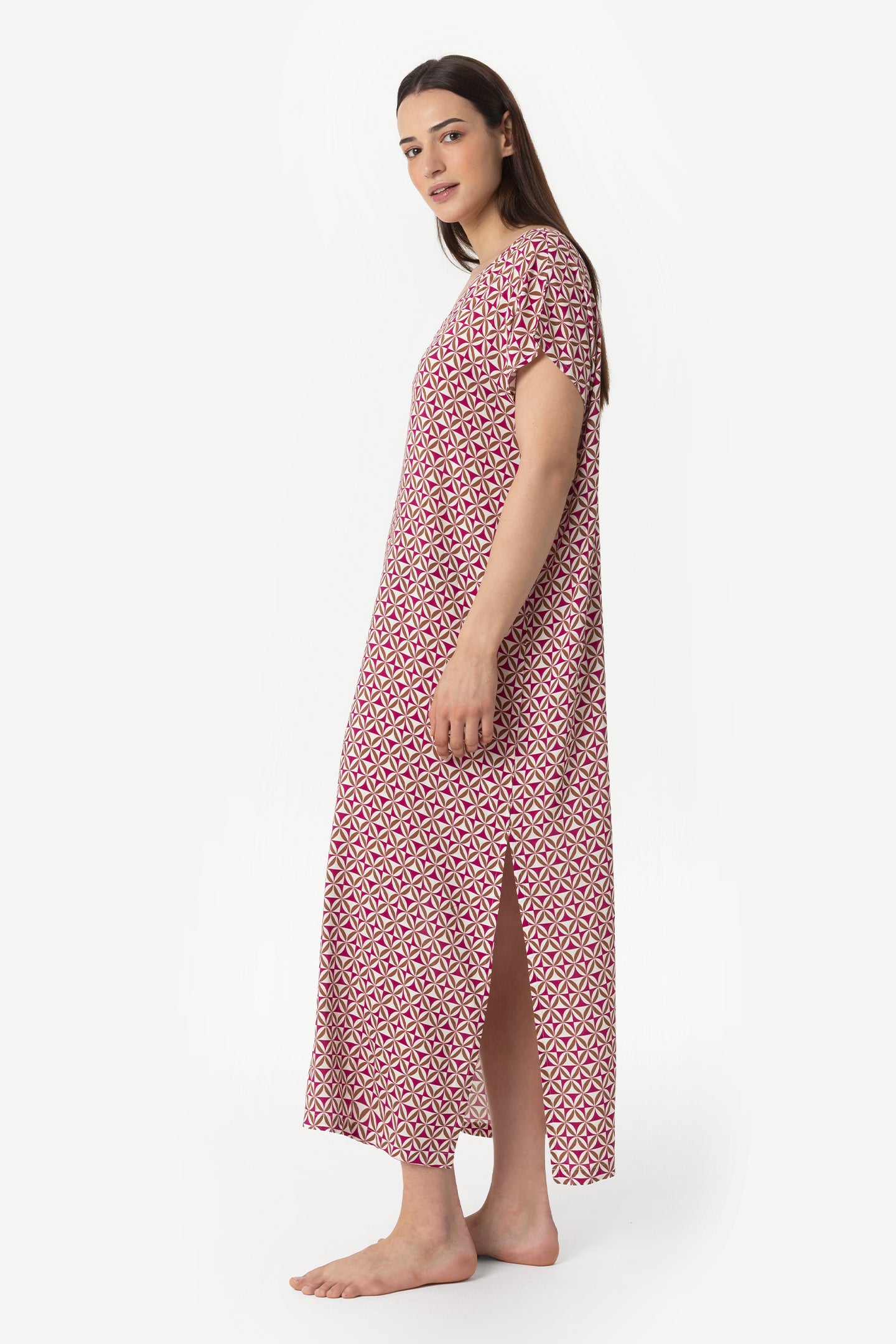 Costanza | Caftano Lungo - Eclectic Fuchsia - donna - Raggianti