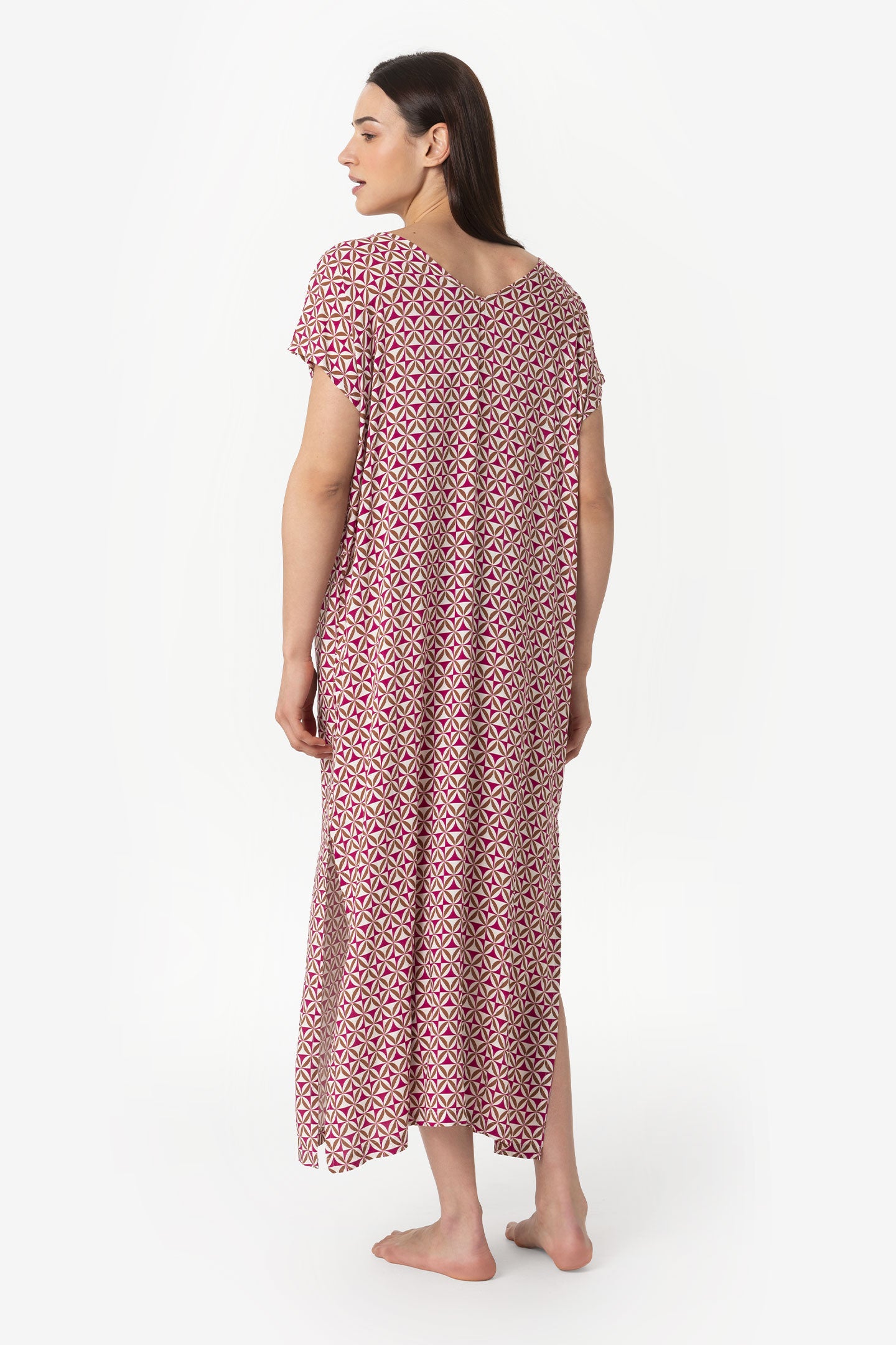 Costanza | Caftano Lungo - Eclectic Fuchsia - donna - Raggianti