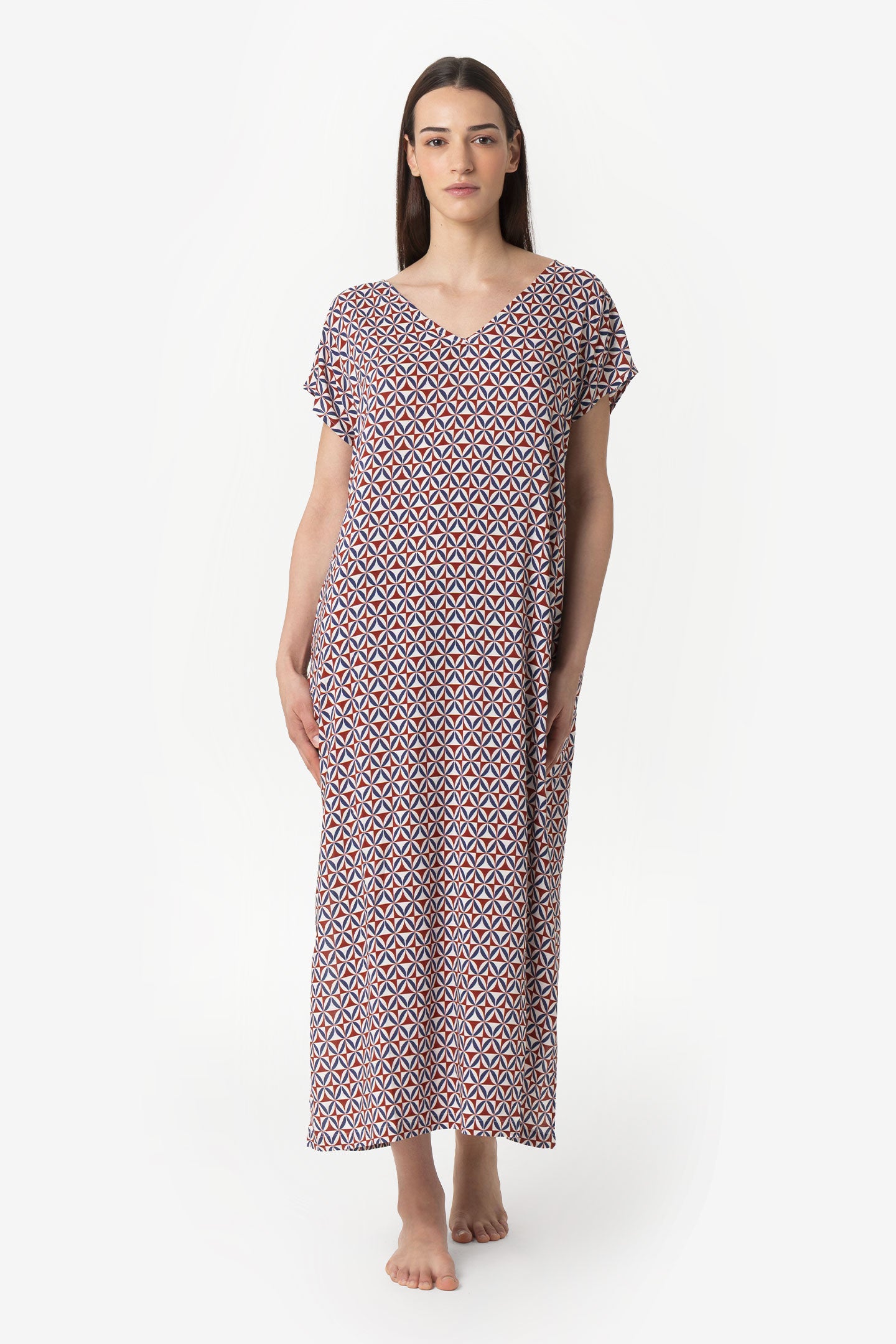 Costanza | Caftano Lungo - Eclectic Blu - donna - Raggianti