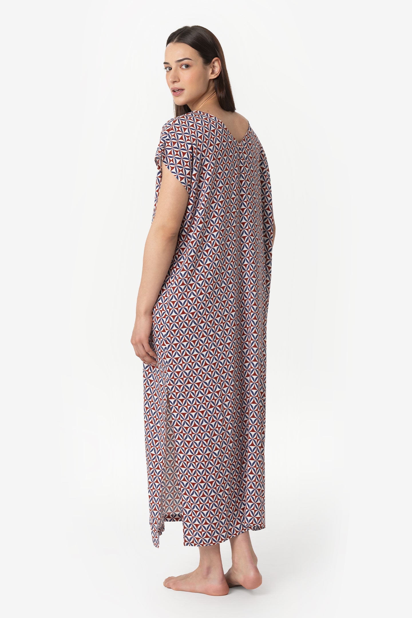 Costanza | Caftano Lungo - Eclectic Blu - donna - Raggianti