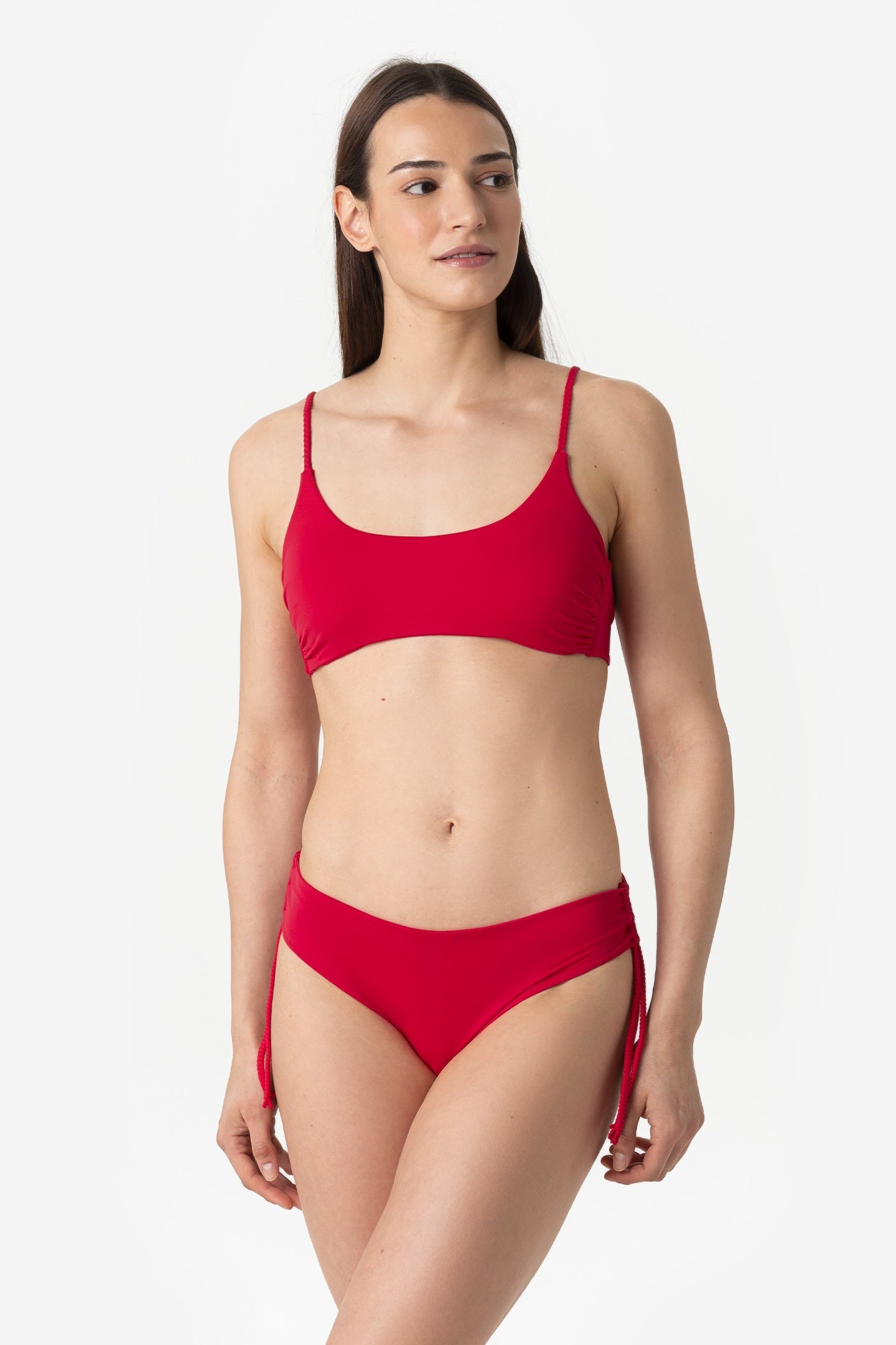 Aurora | Slip Classico Binario Con Treccia - Rosso - donna - Raggianti