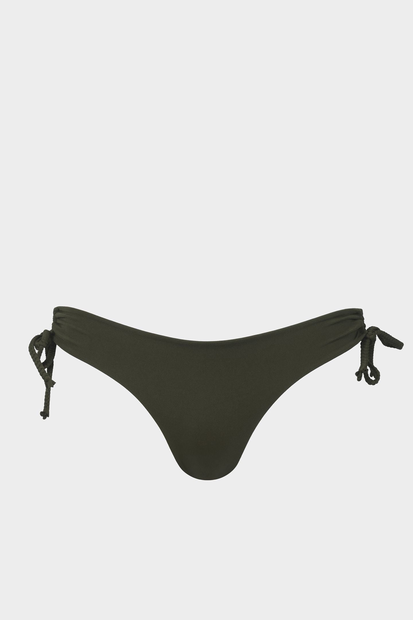 Brazilian Tie Side Bikini Bottom With Braids