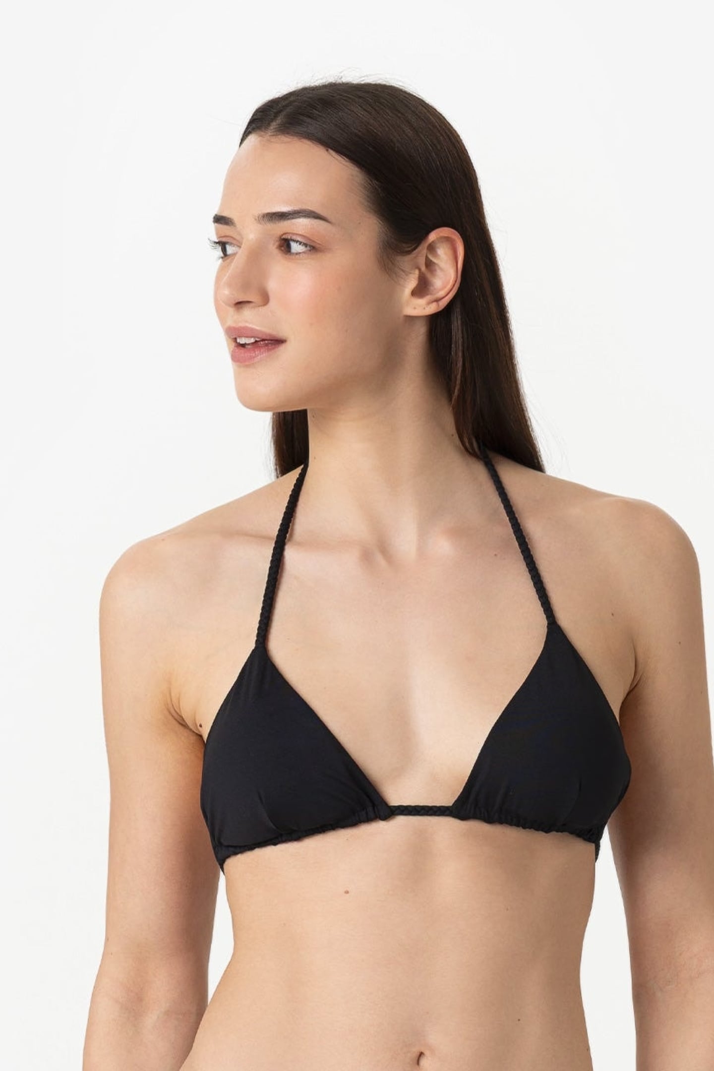 Mia | Triangolo Scorrevole Treccia Con Coppe - Nero - donna - Raggianti