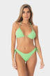 Viviana | Slip Bikini Brasiliana con Laccetti - Verde - donna - Raggianti