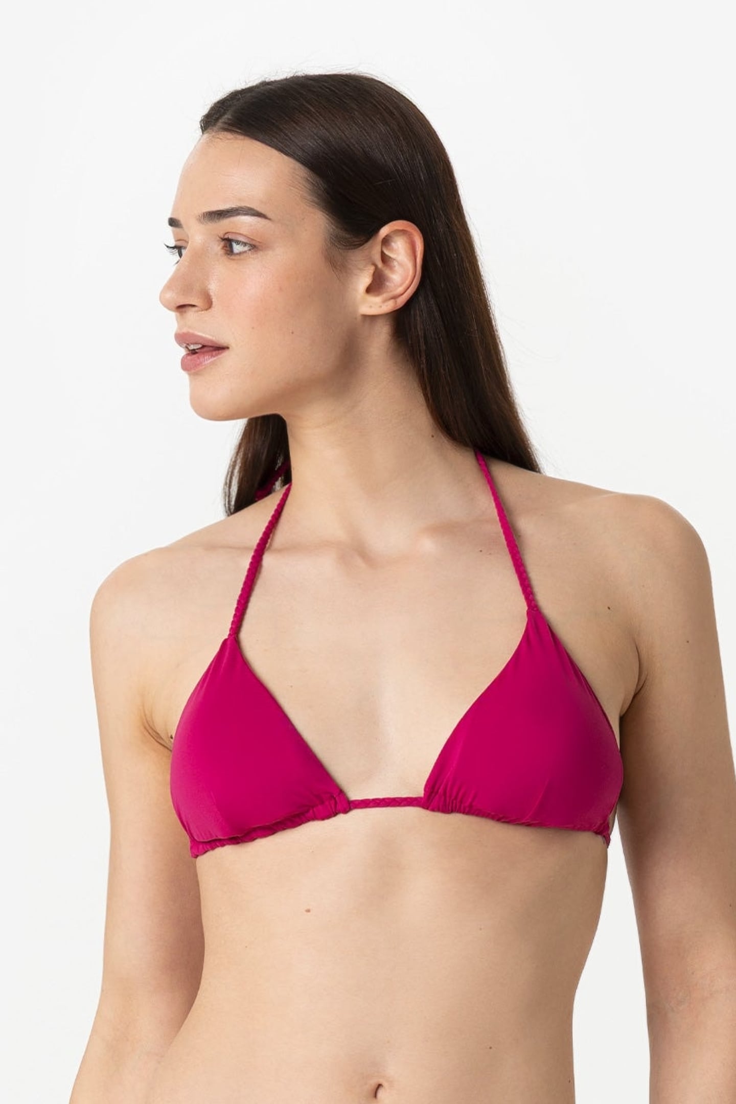 Mia | Triangolo Scorrevole Treccia Con Coppe - Magenta - donna - Raggianti