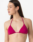Mia | Triangolo Scorrevole Treccia Con Coppe - Magenta - donna - Raggianti