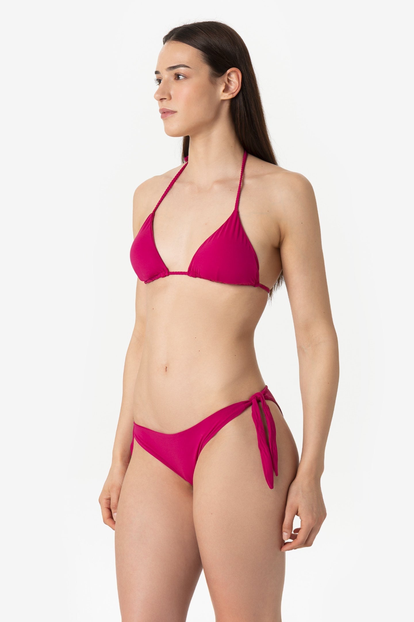 Mia | Triangolo Scorrevole Treccia Con Coppe - Magenta - donna - Raggianti