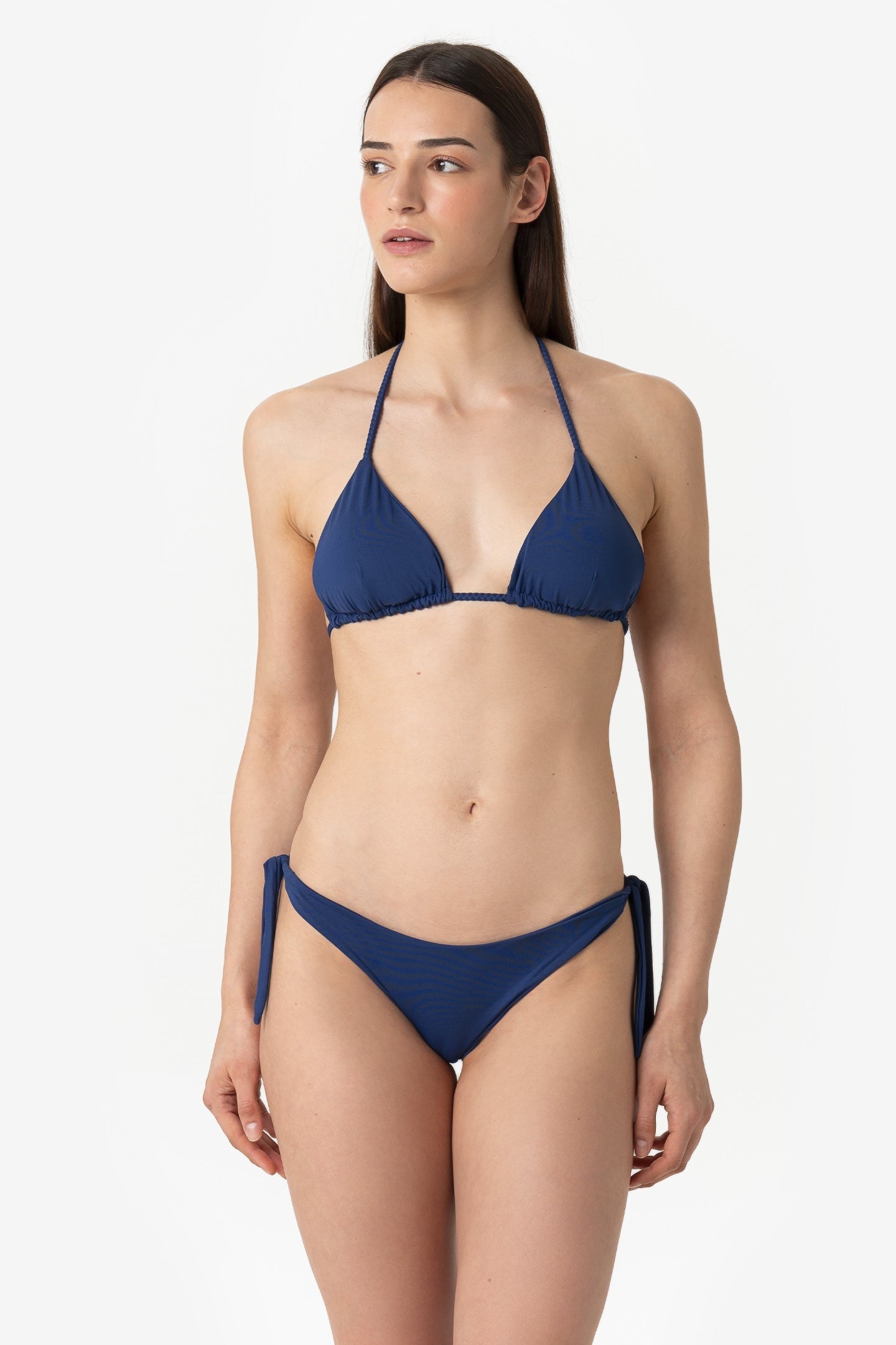 Mia | Triangolo Scorrevole Treccia Con Coppe - Blu - donna - Raggianti