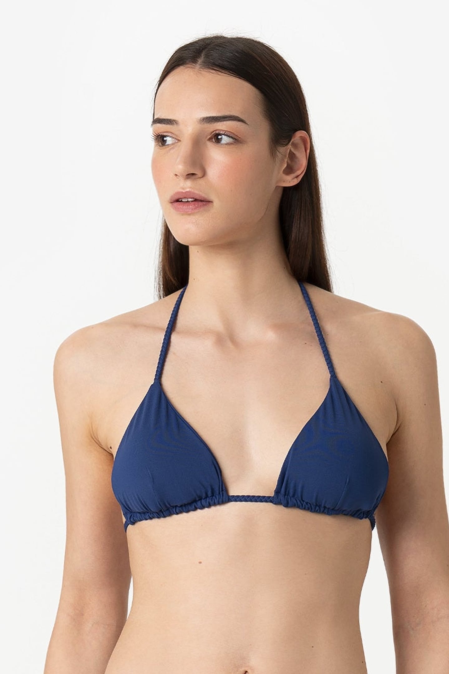 Mia | Triangolo Scorrevole Treccia Con Coppe - Blu - donna - Raggianti