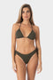 Viviana | Slip Bikini Brasiliana con Laccetti - Militare - donna - Raggianti