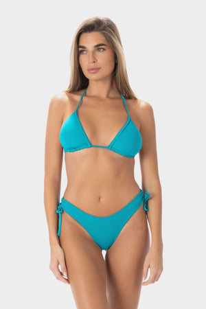 Braided Halter Adjustable Triangle With Cups