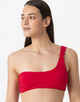 Ava | Reggiseno Monospalla Accessorio Con Coppe - Rosso - donna - Raggianti
