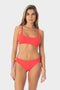 Aurora | Slip Bikini con Laccetti - Corallo - donna - Raggianti
