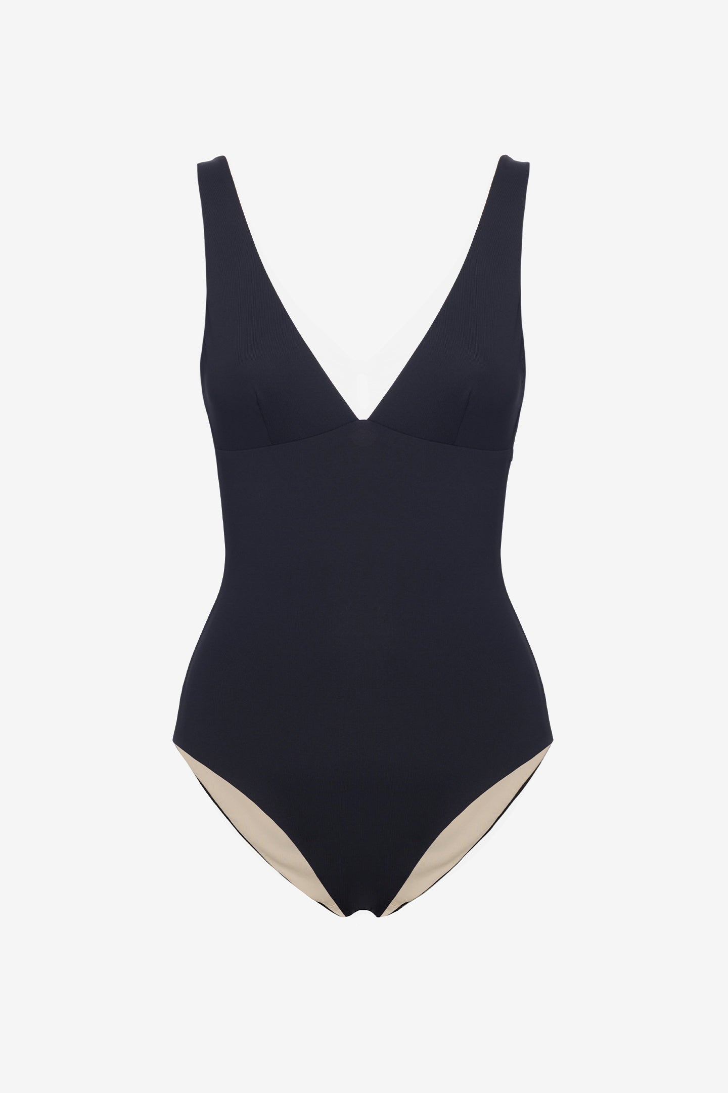 Luna | Costume Intero Double - Nero/Beige - donna - Raggianti