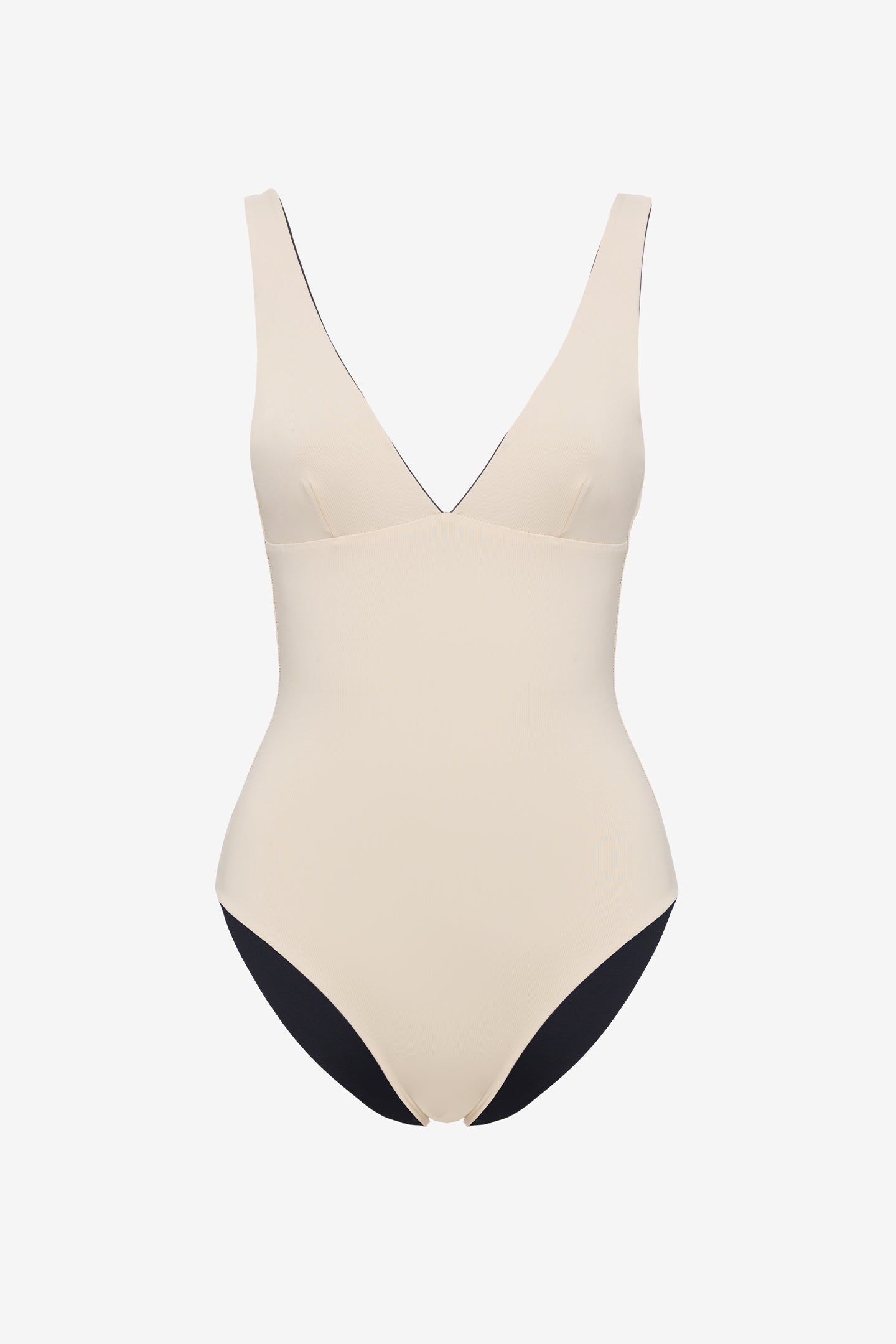 Luna | Costume Intero Double - Nero/Beige - donna - Raggianti