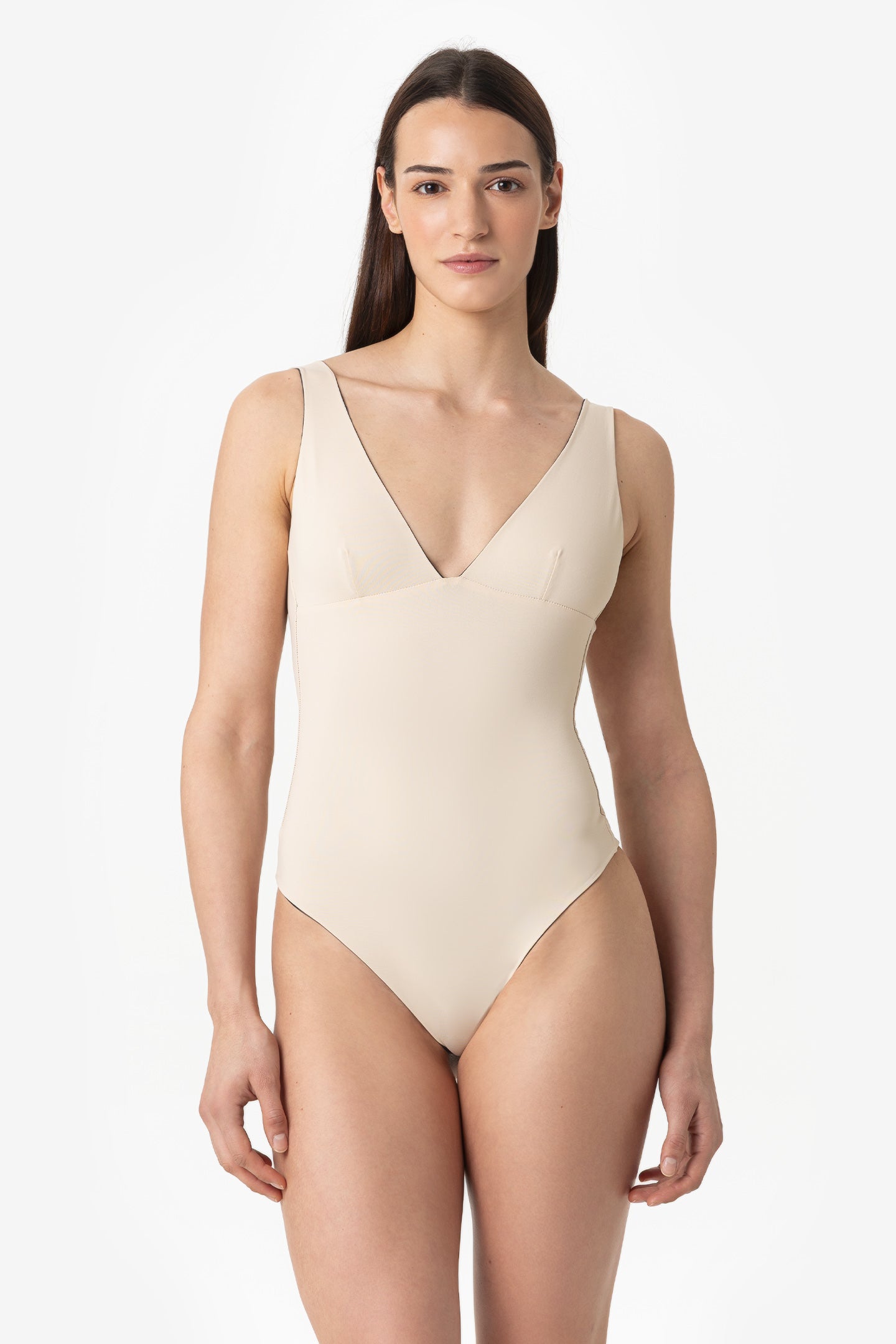 Luna | Costume Intero Double - Nero/Beige - donna - Raggianti