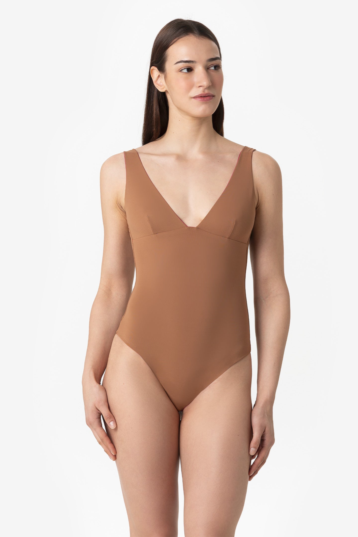 Luna | Costume Intero Double - Magenta/Tabacco - donna - Raggianti