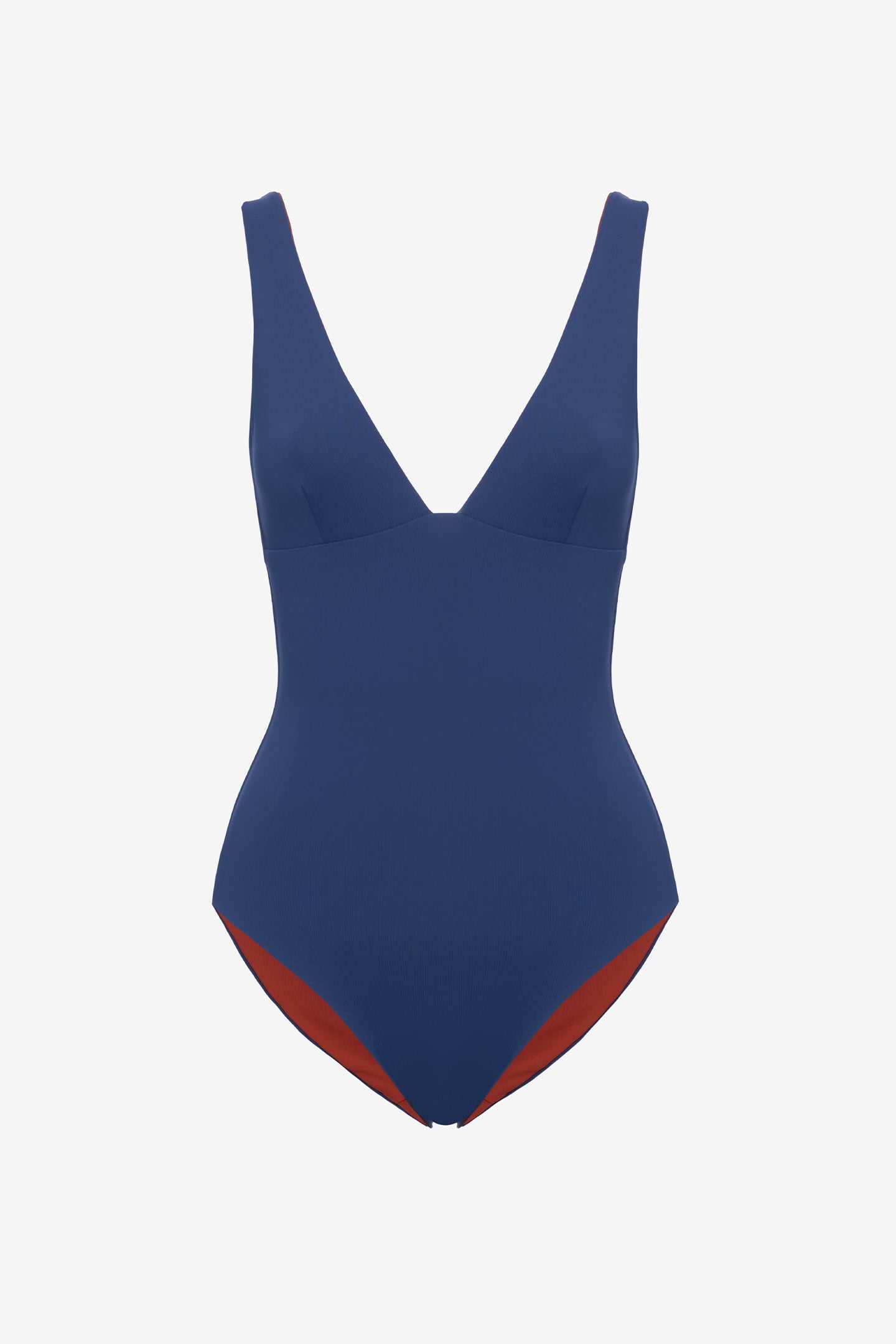 Luna | Costume Intero Double - Blu/Ruggine - donna - Raggianti