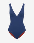 Luna | Costume Intero Double - Blu/Ruggine - donna - Raggianti