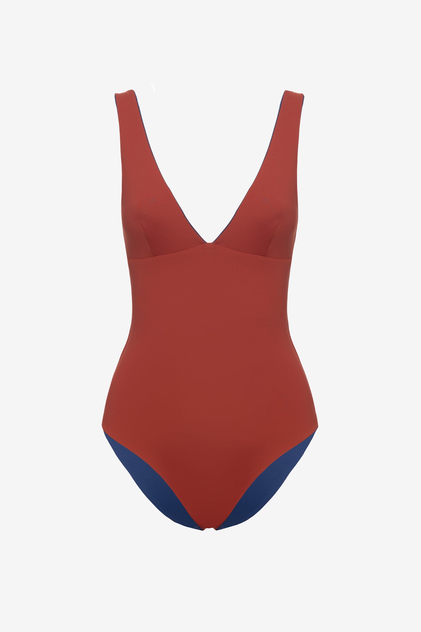 Luna | Costume Intero Double - Blu/Ruggine - donna - Raggianti