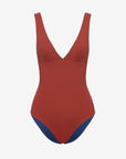 Luna | Costume Intero Double - Blu/Ruggine - donna - Raggianti