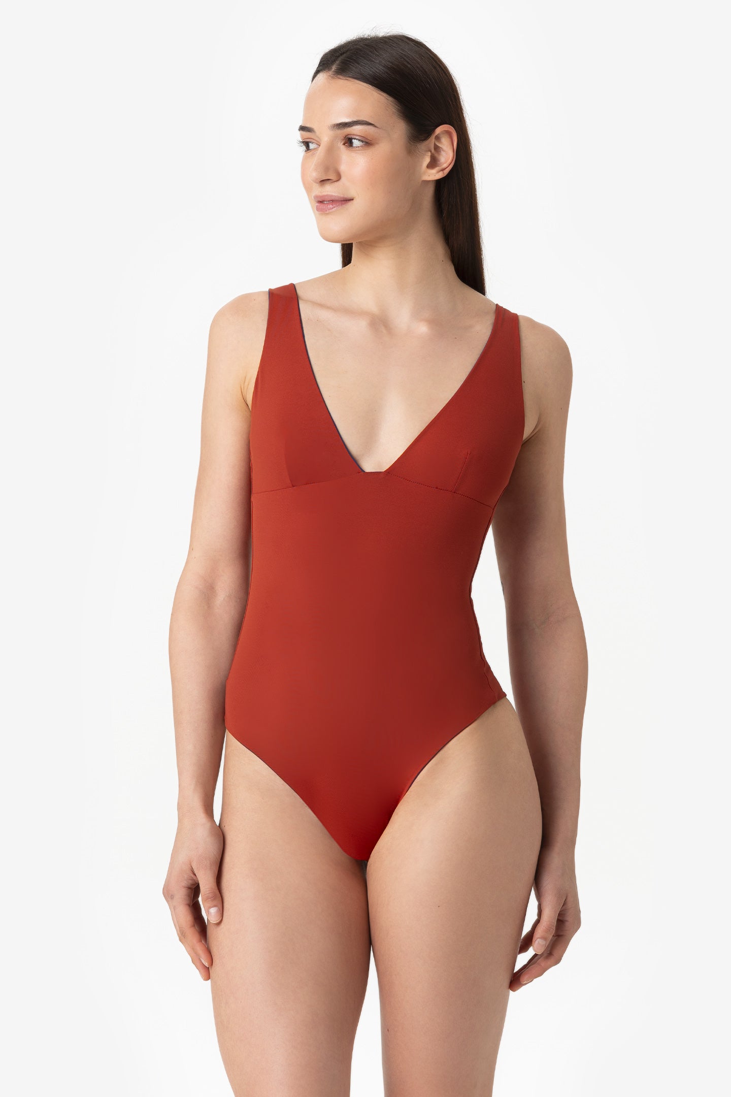 Luna | Costume Intero Double - Blu/Ruggine - donna - Raggianti