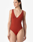 Luna | Costume Intero Double - Blu/Ruggine - donna - Raggianti