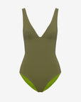 Luna | Costume Intero Double - Verde Militare/Verde - donna - Raggianti