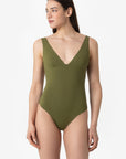 Luna | Costume Intero Double - Verde Militare/Verde - donna - Raggianti
