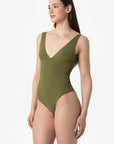 Luna | Costume Intero Double - Verde Militare/Verde - donna - Raggianti