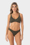 Ginevra | Slip Bikini Regolare Reversibile - Militare/Yoda - donna - Raggianti