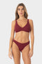 Ginevra | Slip Bikini Regolare Reversi - Borgogna/Corallo - donna - Raggianti