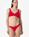 Ginevra | Slip Vita Bassa Double - Rosso/Rosa - donna - Raggianti
