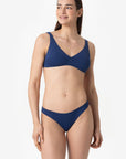 Ginevra | Slip Vita Bassa Double - Blu/Ruggine - donna - Raggianti
