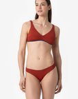 Ginevra | Slip Vita Bassa Double - Blu/Ruggine - donna - Raggianti