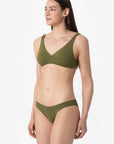 Ginevra | Slip Vita Bassa Double - Verde Militare/Verde - donna - Raggianti