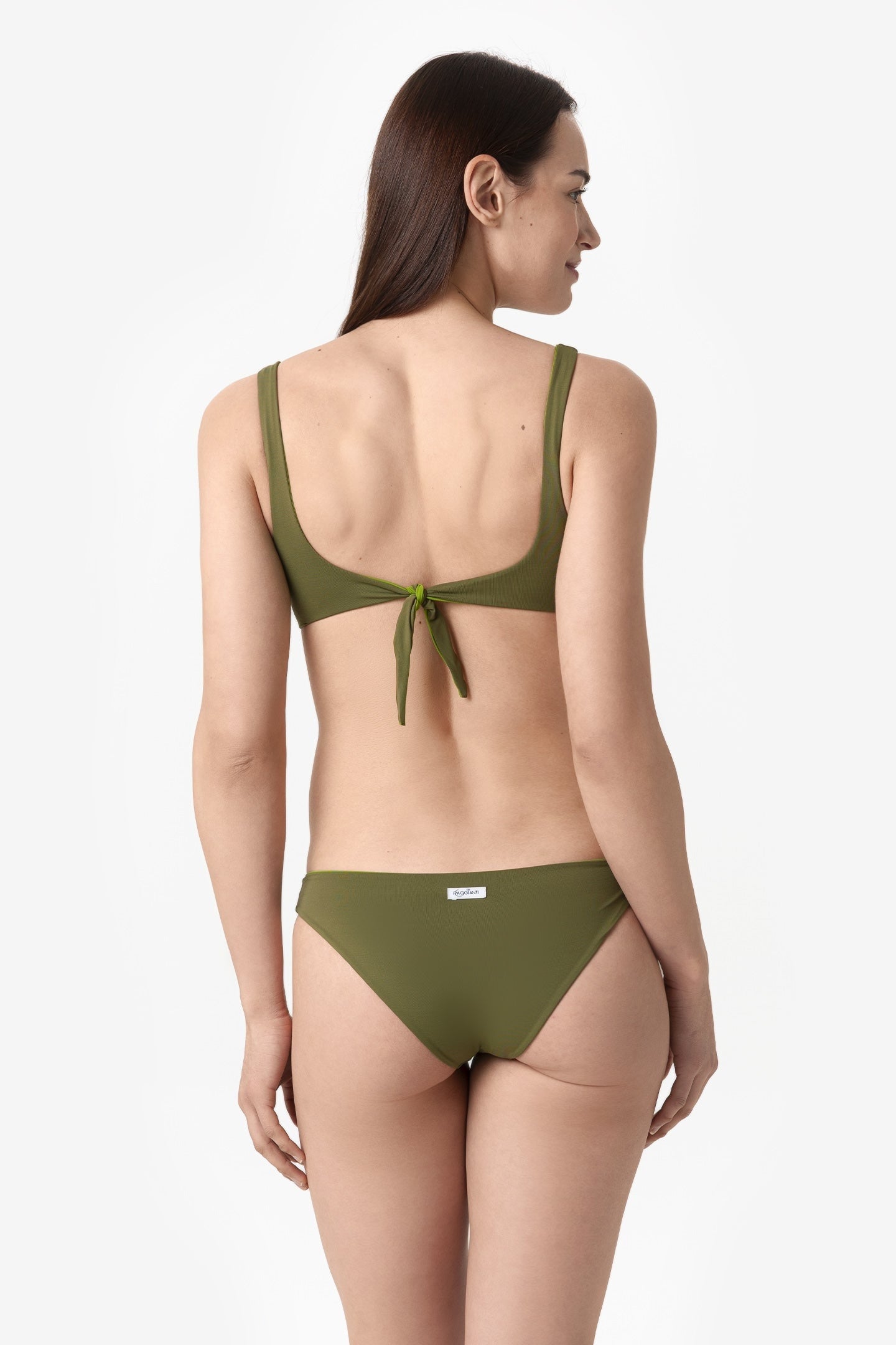Ginevra | Slip Vita Bassa Double - Verde Militare/Verde - donna - Raggianti