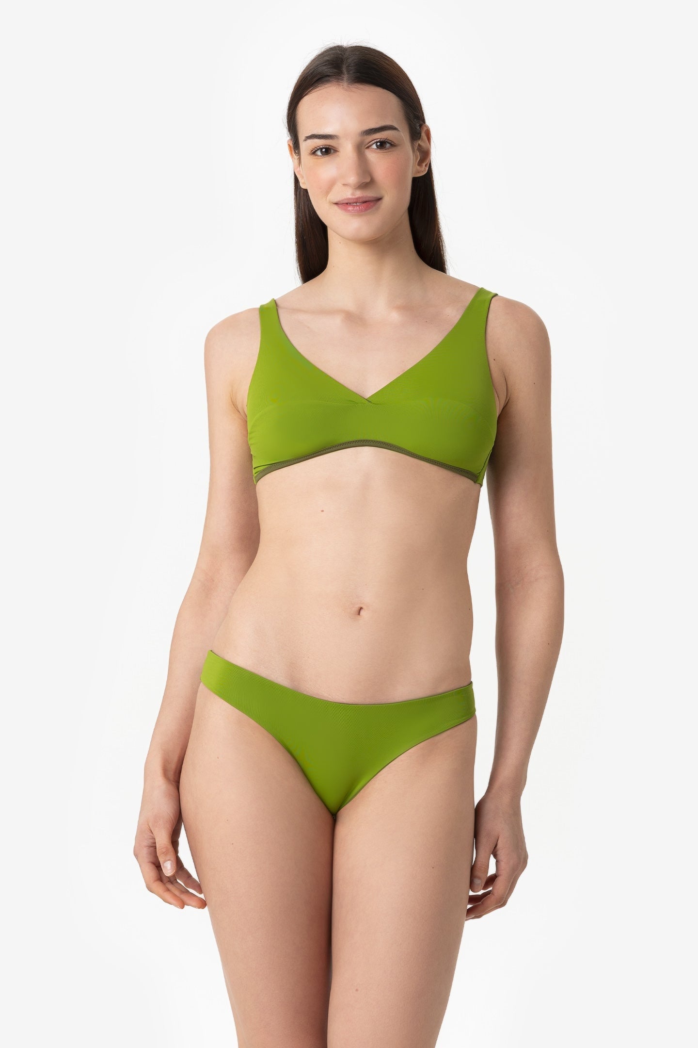 Ginevra | Slip Vita Bassa Double - Verde Militare/Verde - donna - Raggianti
