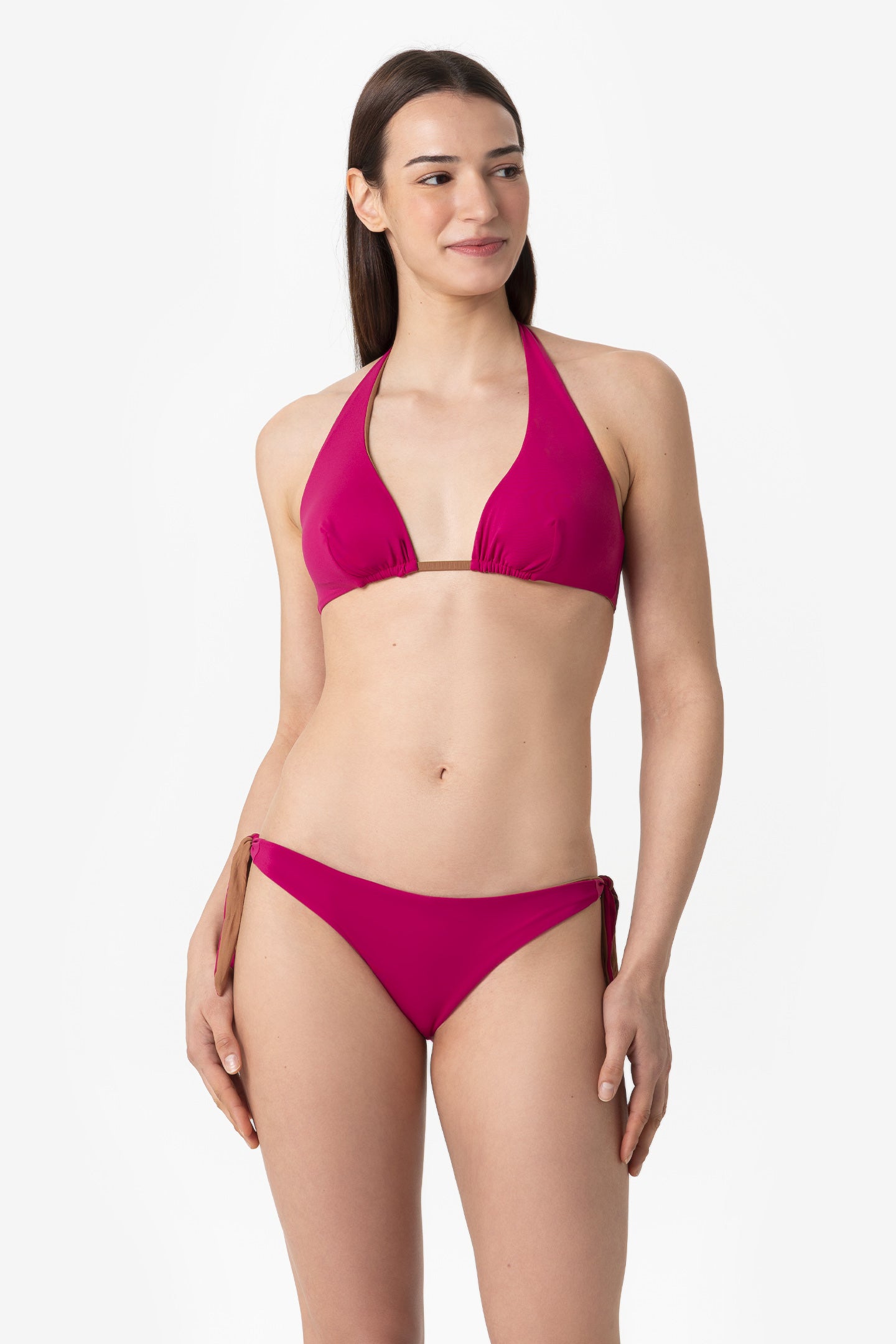 Hazel | Slip Annodato Double - Magenta/Tabacco - donna - Raggianti