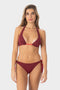 Gemma | Top Bikini Triangolo Reversibile - Borgogna/Corallo - donna - Raggianti