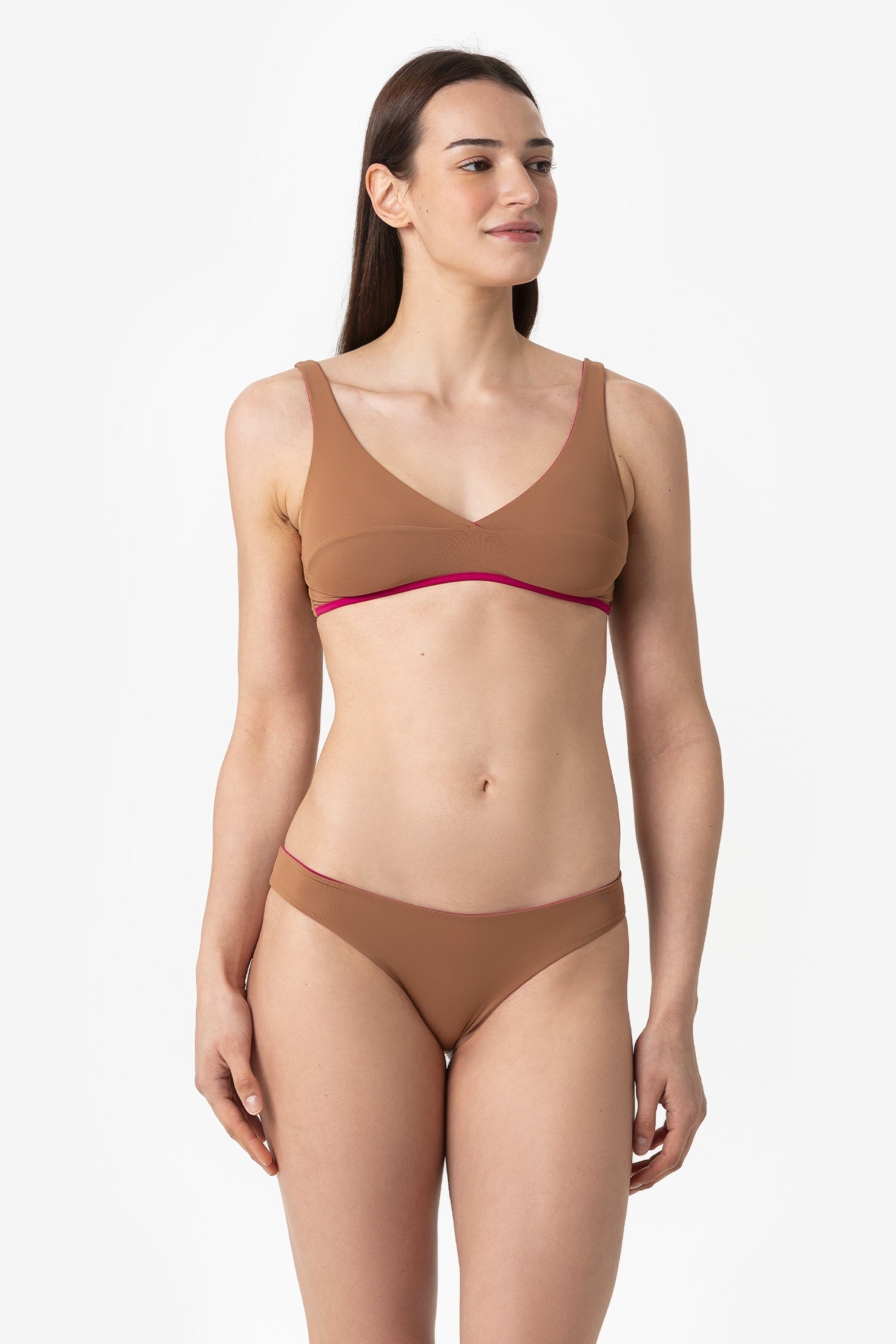 Sienna | Reggiseno Olimpionico Double - Magenta/Tabacco - donna - Raggianti