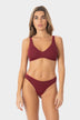 Sienna | Top Bikini Bralette Reversibile - Borgogna/Corallo - donna - Raggianti