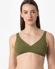Sienna | Reggiseno Olimpionico Double - Verde Militare/Verde - donna - Raggianti