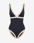 Dafne | Costume Intero Bordato - Nero/Beige - donna - Raggianti