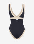 Dafne | Costume Intero Bordato - Nero/Beige - donna - Raggianti