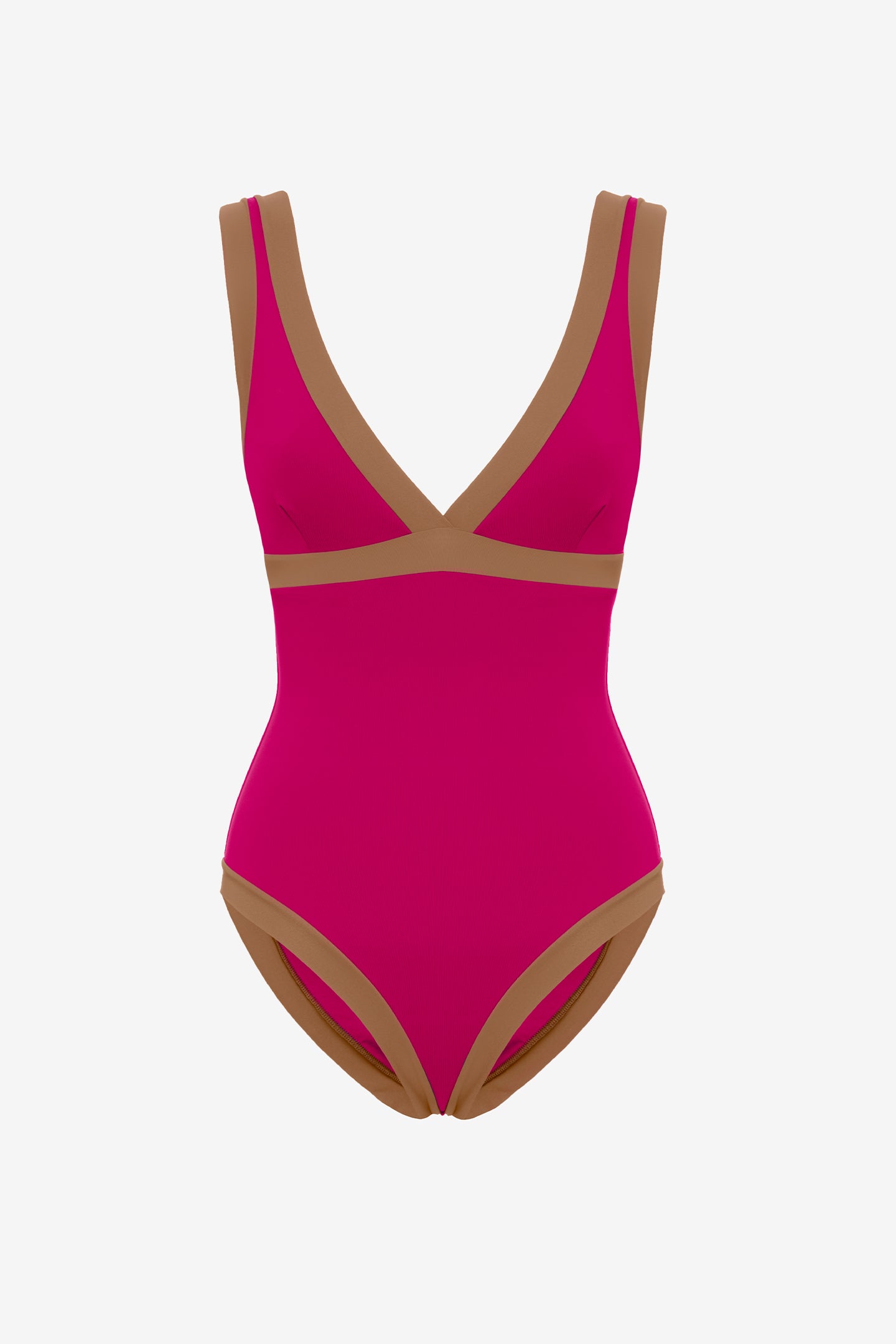 Dafne | Costume Intero Bordato - Magenta/Tabacco - donna - Raggianti