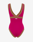 Dafne | Costume Intero Bordato - Magenta/Tabacco - donna - Raggianti