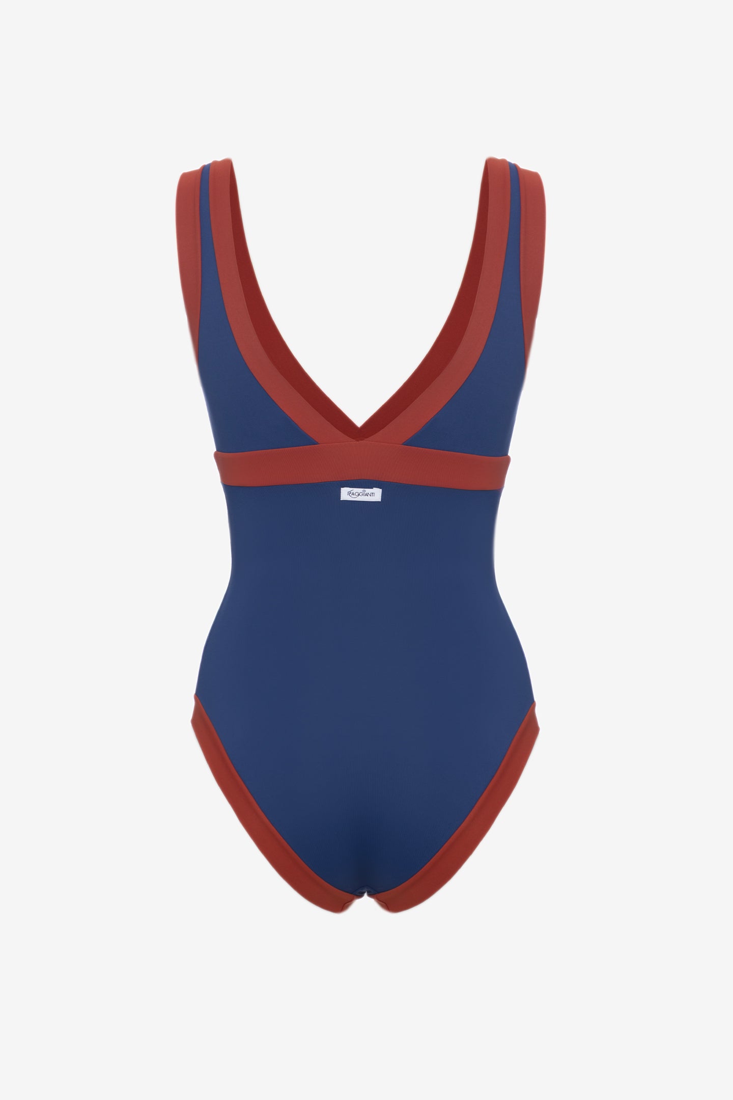 Dafne | Costume Intero Bordato - Blu/Ruggine - donna - Raggianti
